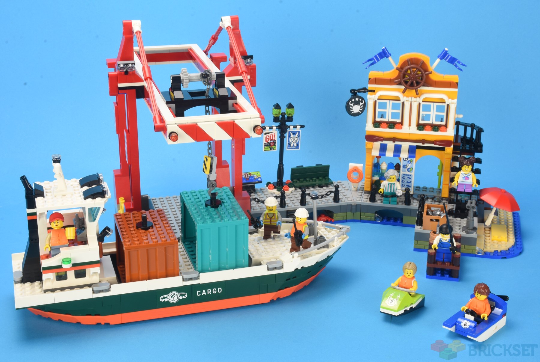 LEGO 60422 Seaside Harbour with Cargo Ship review Brickset